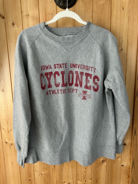 J2 Sweaters - Women’s Iowa State Cyclones Athletic Dept Grey Crewneck Sweatshirt